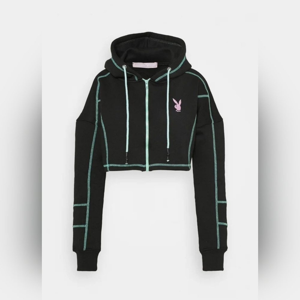Missguided Playboy Cropped Sweater